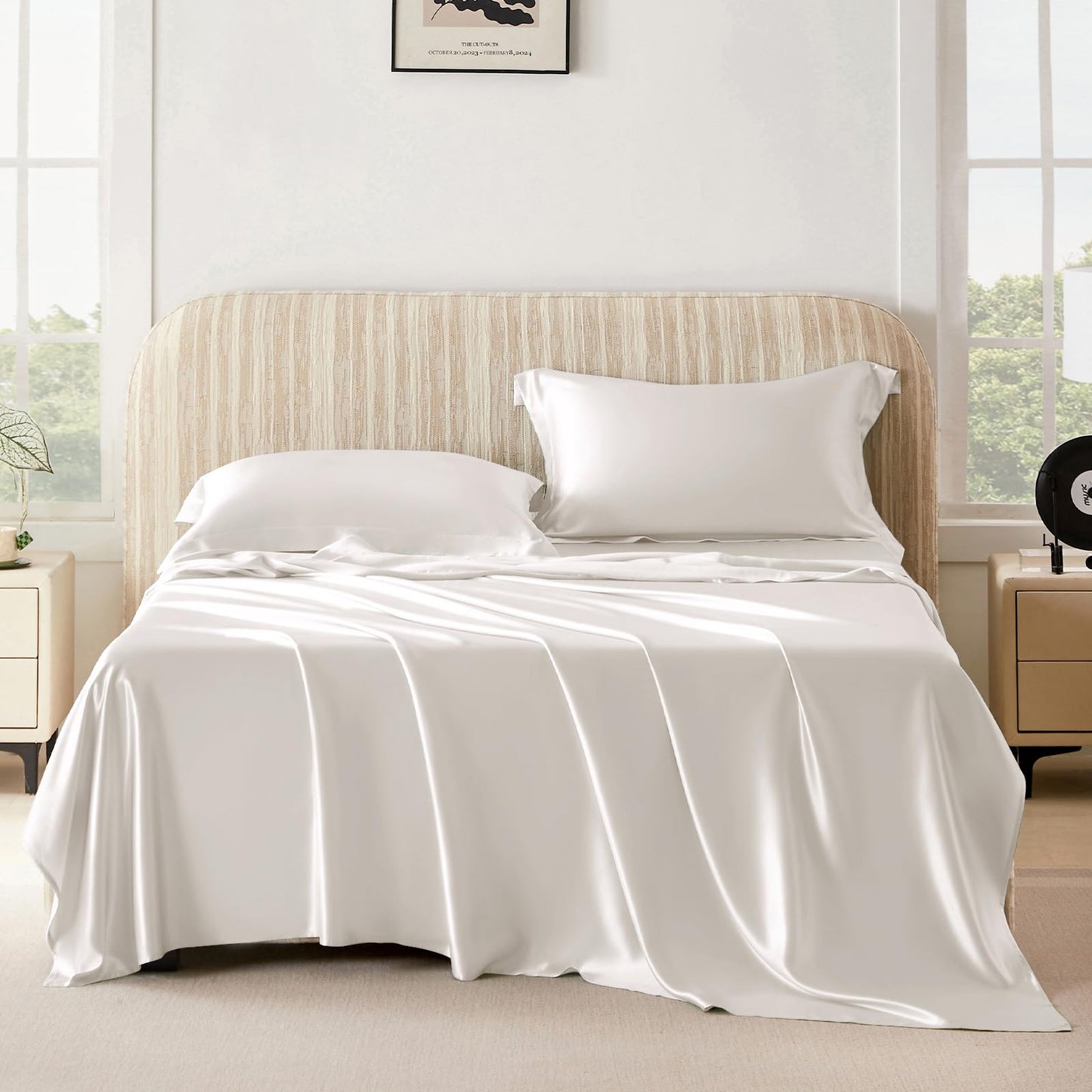 Pure Mulberry Silk Sheet Set Luxury 4-Piece Bedding