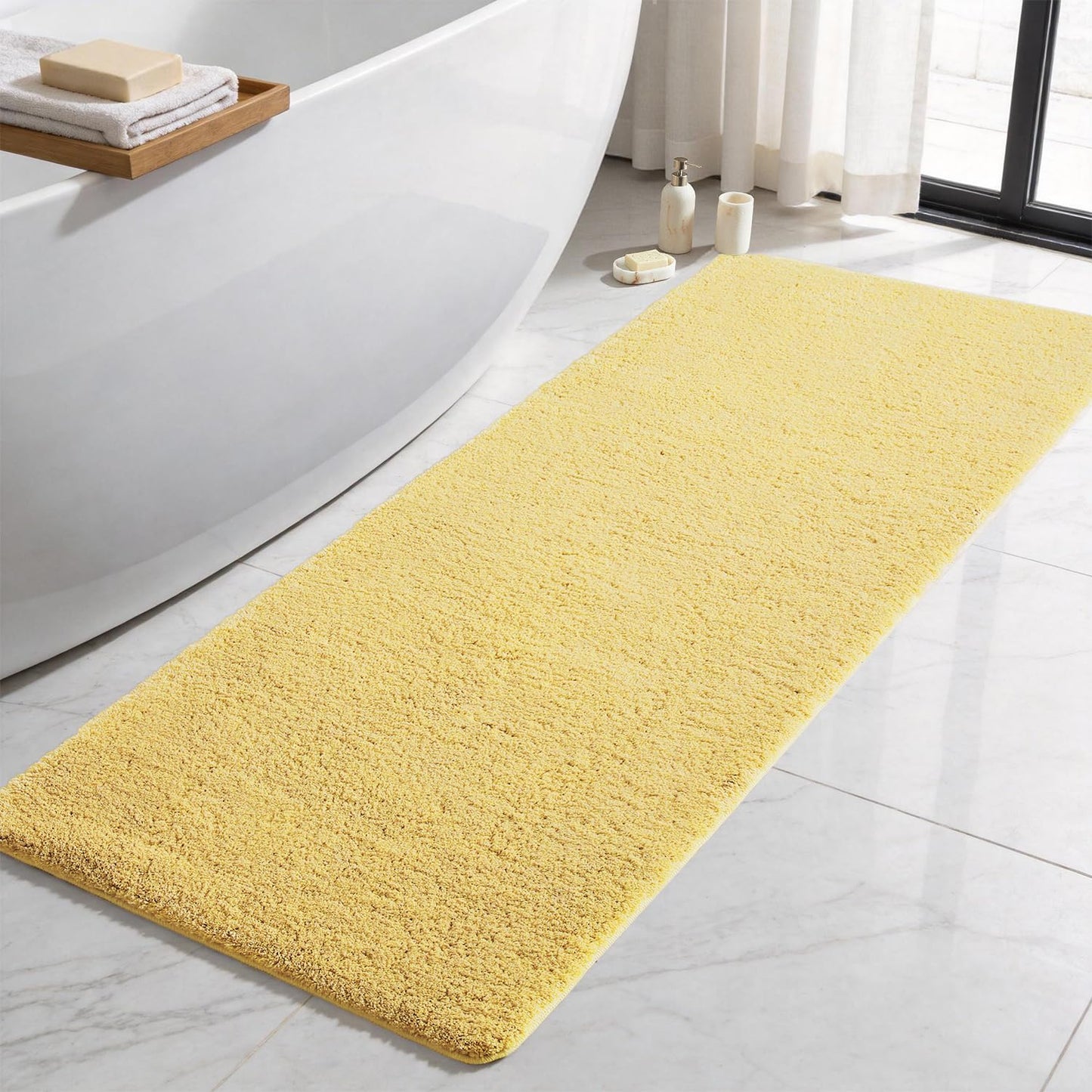 Ultra Soft Absorbent Bath Mat with Rubber Backing
