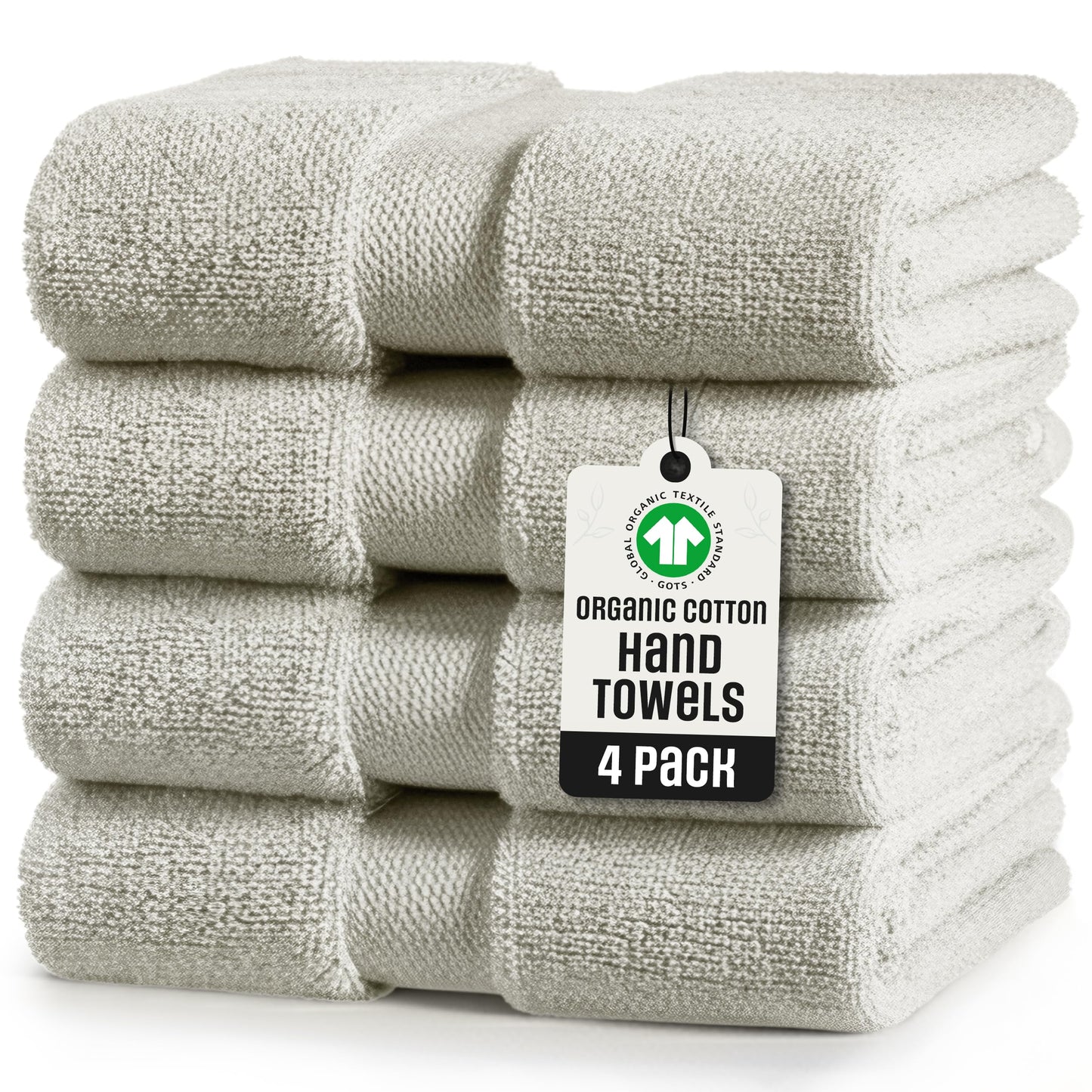 Pack of 4 Organic Cotton Hand Towels