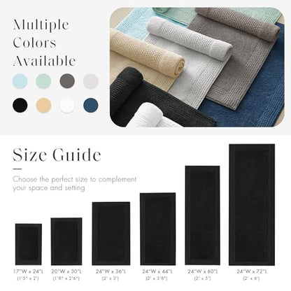 Luxury Cotton Tufted Bath Rug with Reversible Design