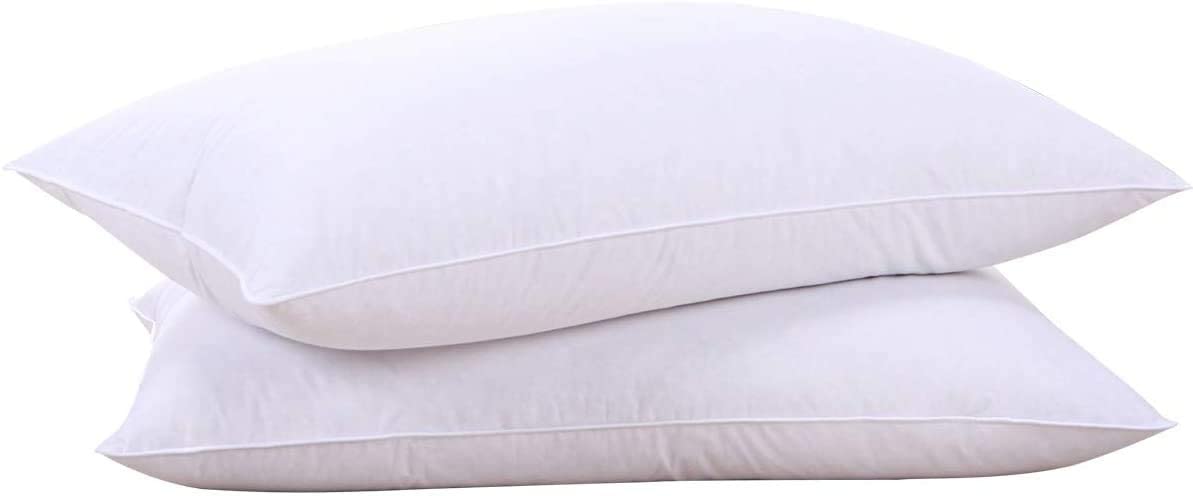 Goose Feather and Down Bed Pillow Inserts Soft