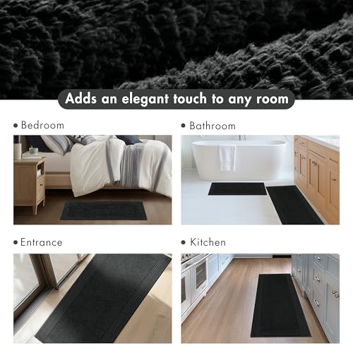 Luxury Cotton Tufted Bath Rug with Reversible Design