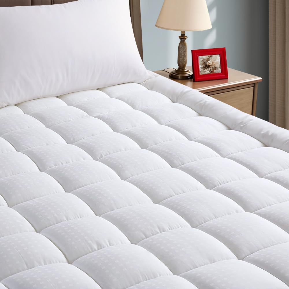 Cotton Pillow Top Mattress Pad Deep Pocket Cover