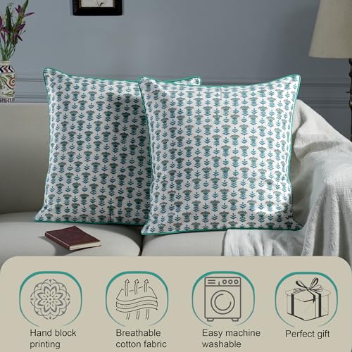 Block Print Cotton Decorative Cushion Cover Set