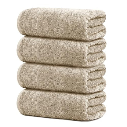Extra Large Cotton Bath Towels Soft Quick-Dry 4-Pack