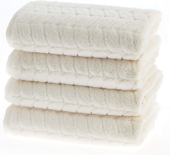 Turkish Cotton Towel Set Soft Plush Jacquard Design