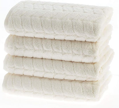 Turkish Cotton Towel Set Soft Plush Jacquard Design