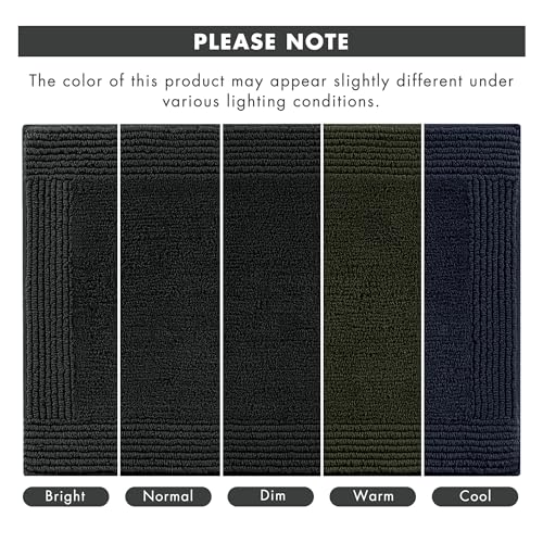 Luxury Cotton Tufted Bath Rug with Reversible Design