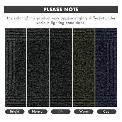 Luxury Cotton Tufted Bath Rug with Reversible Design