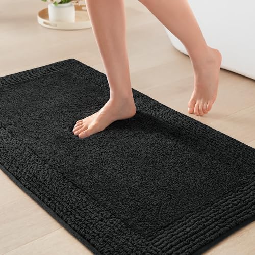 Luxury Cotton Tufted Bath Rug with Reversible Design