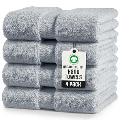 Pack of 4 Organic Cotton Hand Towels