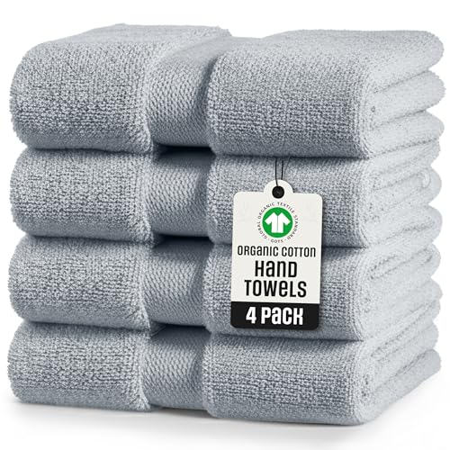 Pack of 4 Organic Cotton Hand Towels
