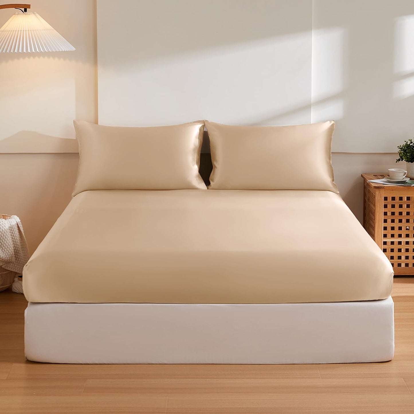 Mulberry Silk Fitted Sheet Set with Deep Pocket