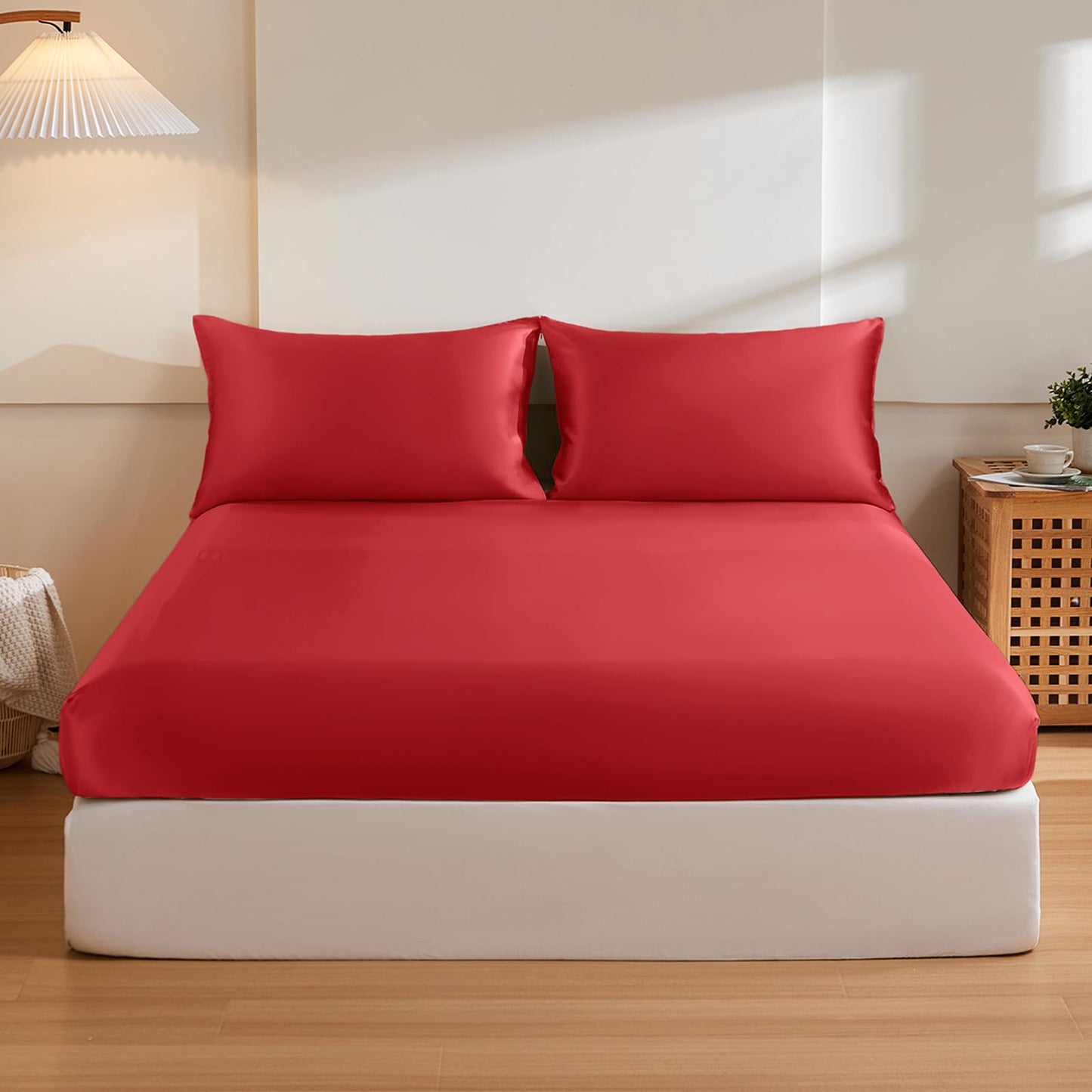 Mulberry Silk Fitted Sheet Set with Deep Pocket
