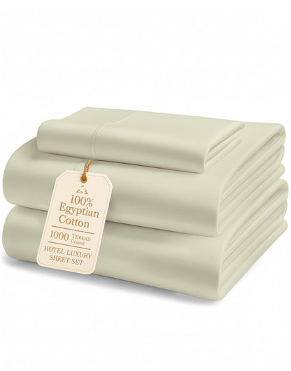 Egyptian Cotton Sheet Set 1000 Thread Count Soft