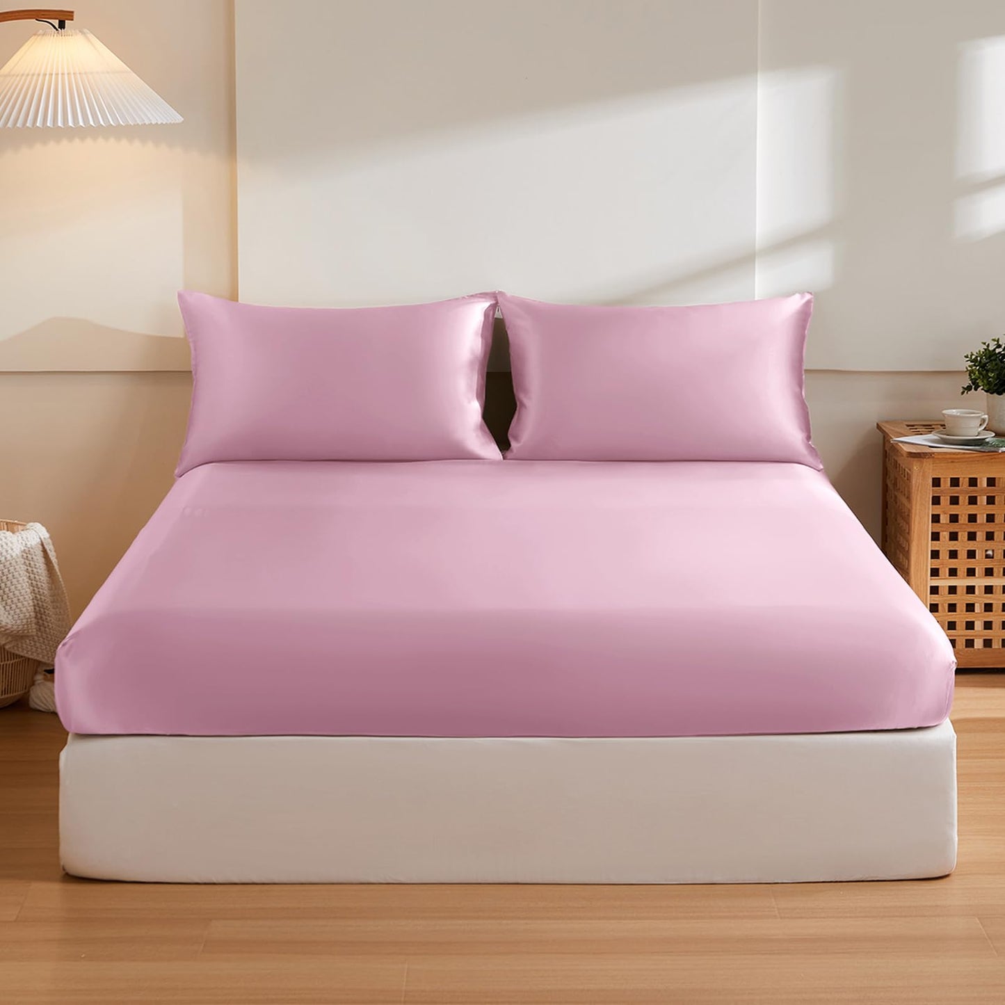 Mulberry Silk Fitted Sheet Set with Deep Pocket