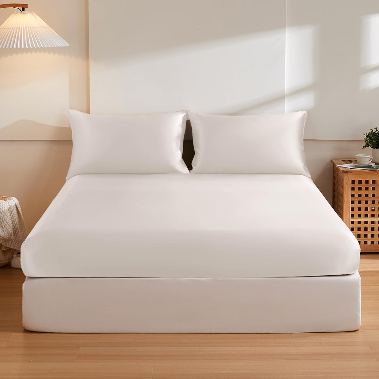 Mulberry Silk Fitted Sheet Set with Deep Pocket