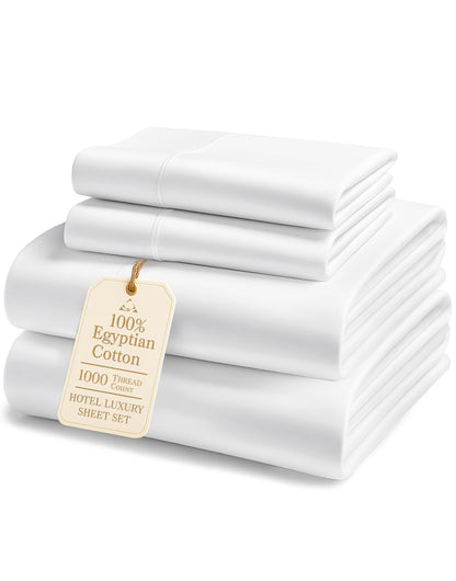 Egyptian Cotton Sheet Set 1000 Thread Count Soft