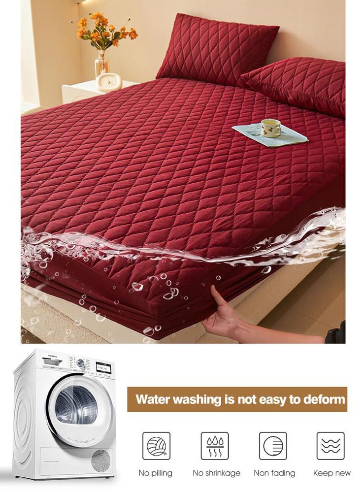 Waterproof Quilted Mattress Protector Deep Pocket Fit