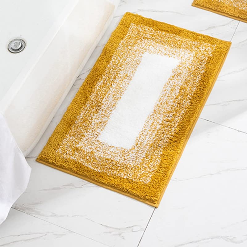 Gradient Microfiber Bath Rug Set with Non-Slip Backing