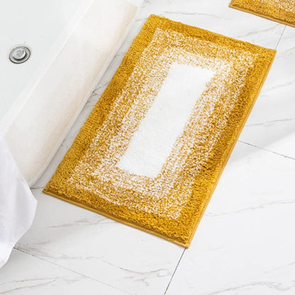 Gradient Microfiber Bath Rug Set with Non-Slip Backing