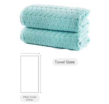 Turkish Cotton Towel Set Soft Plush Jacquard Design