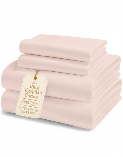 Egyptian Cotton Sheet Set 1000 Thread Count Soft