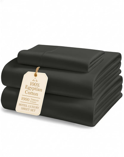 Egyptian Cotton Sheet Set 1000 Thread Count Soft