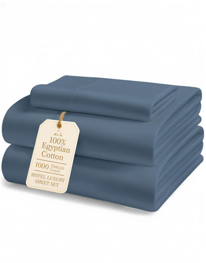 Egyptian Cotton Sheet Set 1000 Thread Count Soft