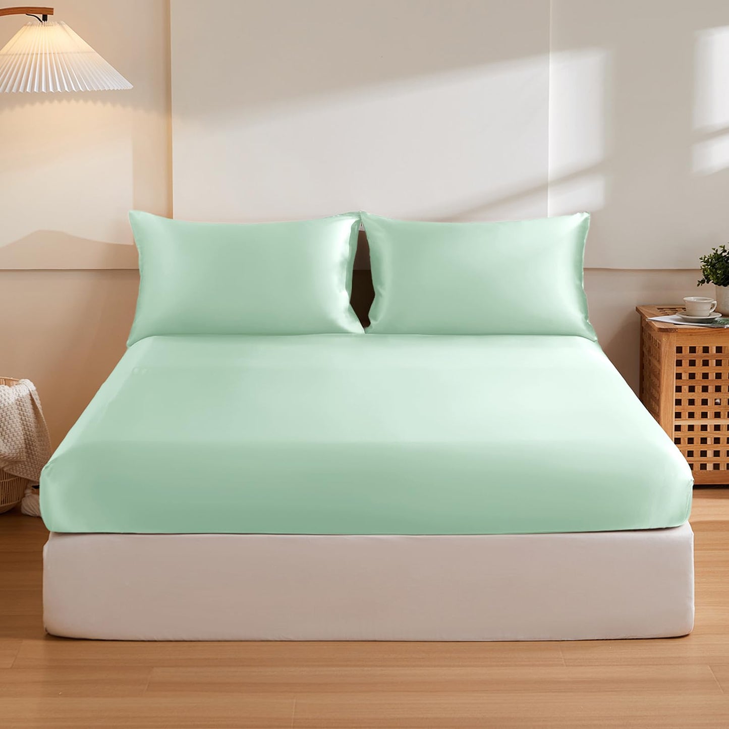 Mulberry Silk Fitted Sheet Set with Deep Pocket