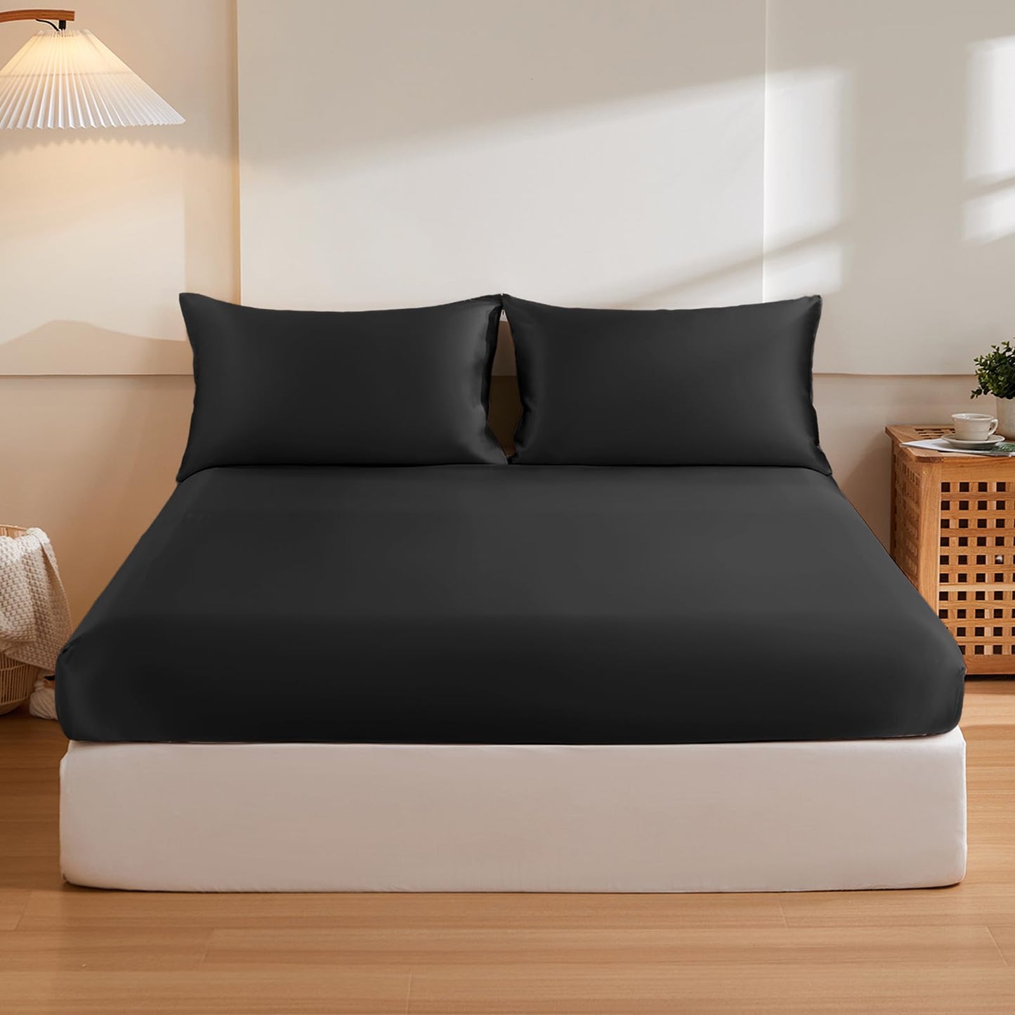 Mulberry Silk Fitted Sheet Set with Deep Pocket