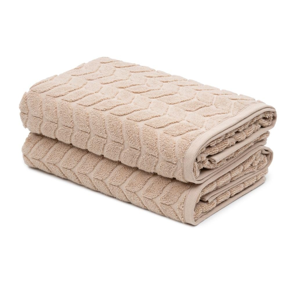 Turkish Cotton Towel Set Soft Plush Jacquard Design