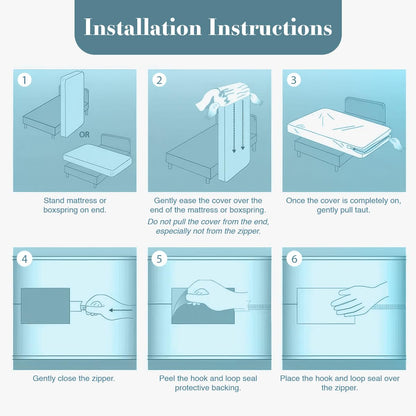 Waterproof Zippered Mattress Encasement Bed Protection