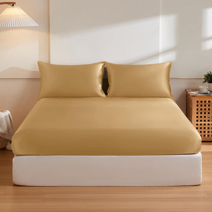 Mulberry Silk Fitted Sheet Set with Deep Pocket