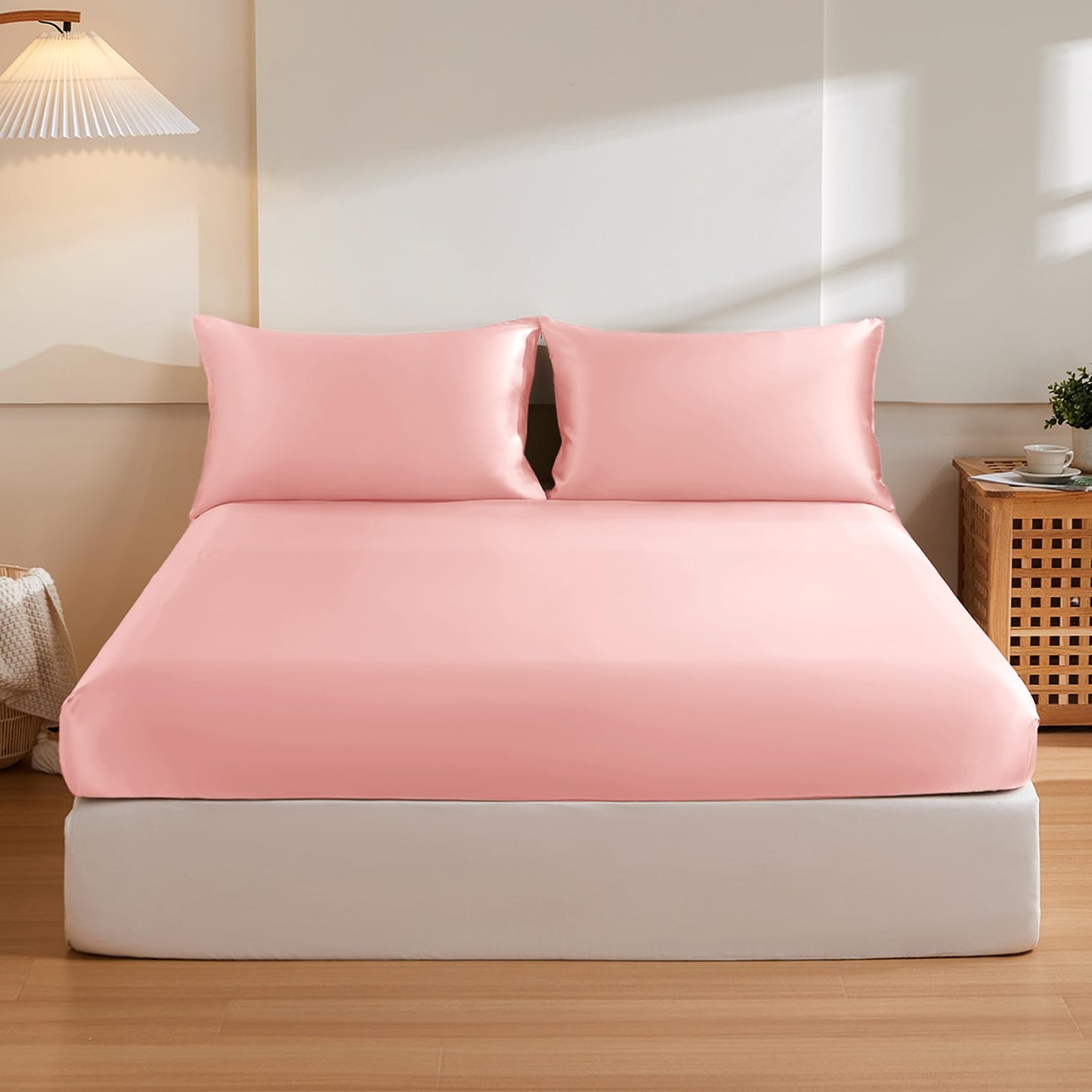 Mulberry Silk Fitted Sheet Set with Deep Pocket
