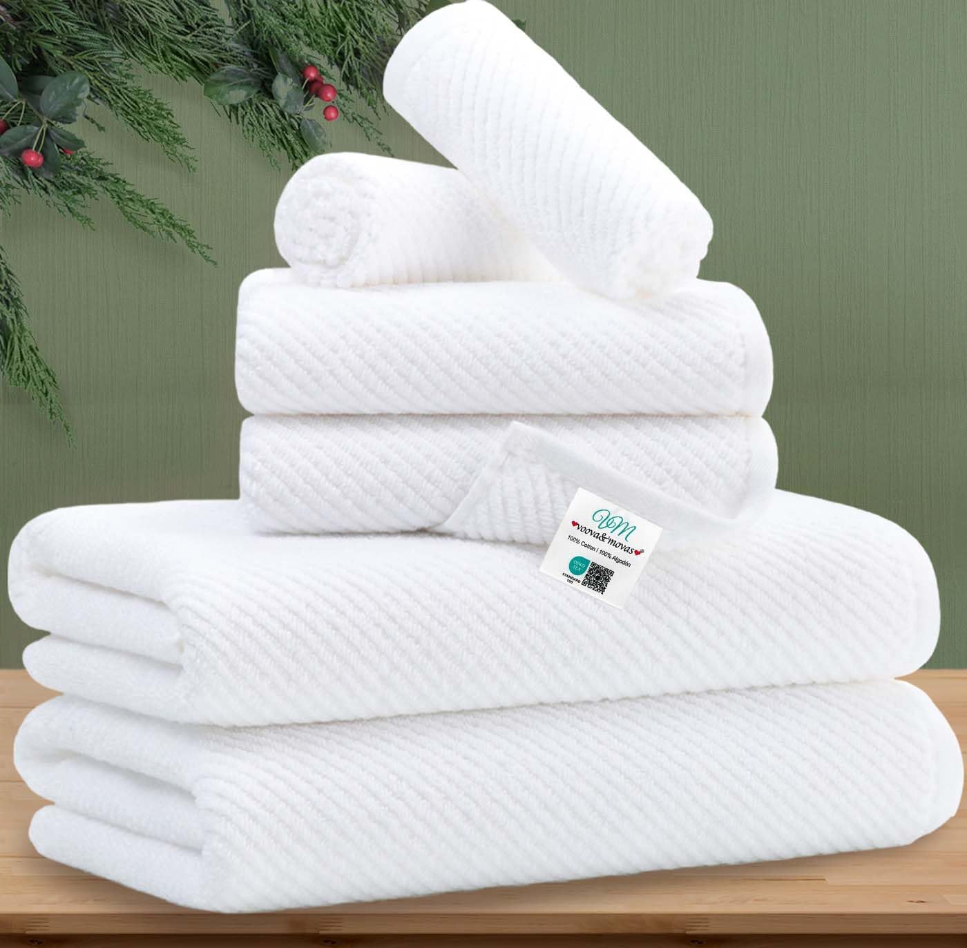 Cotton Bathroom Towel Gift Set 6-Piece Collection
