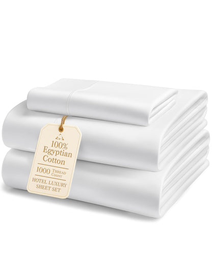 Egyptian Cotton Sheet Set 1000 Thread Count Soft