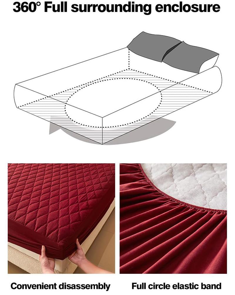 Waterproof Quilted Mattress Protector Deep Pocket Fit
