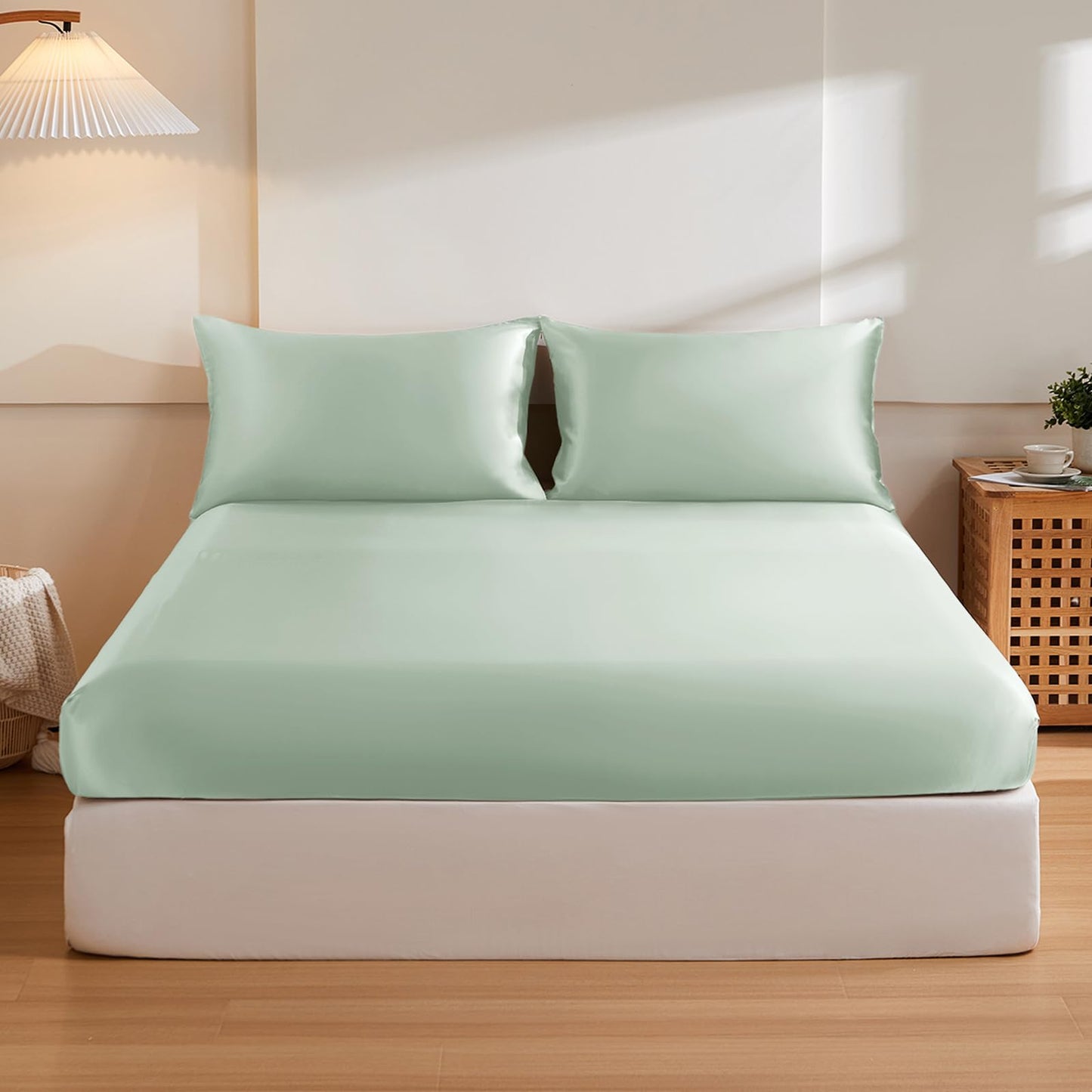 Mulberry Silk Fitted Sheet Set with Deep Pocket