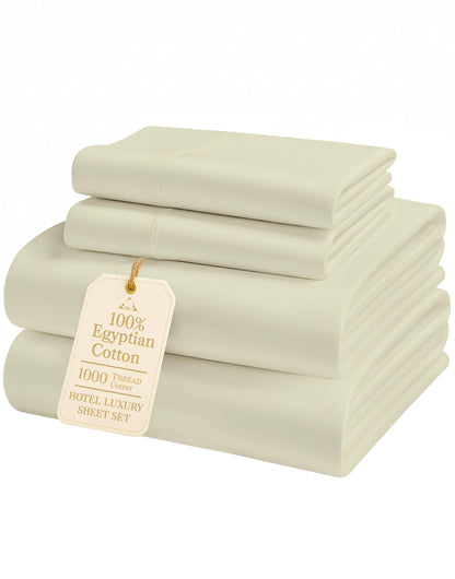 Egyptian Cotton Sheet Set 1000 Thread Count Soft