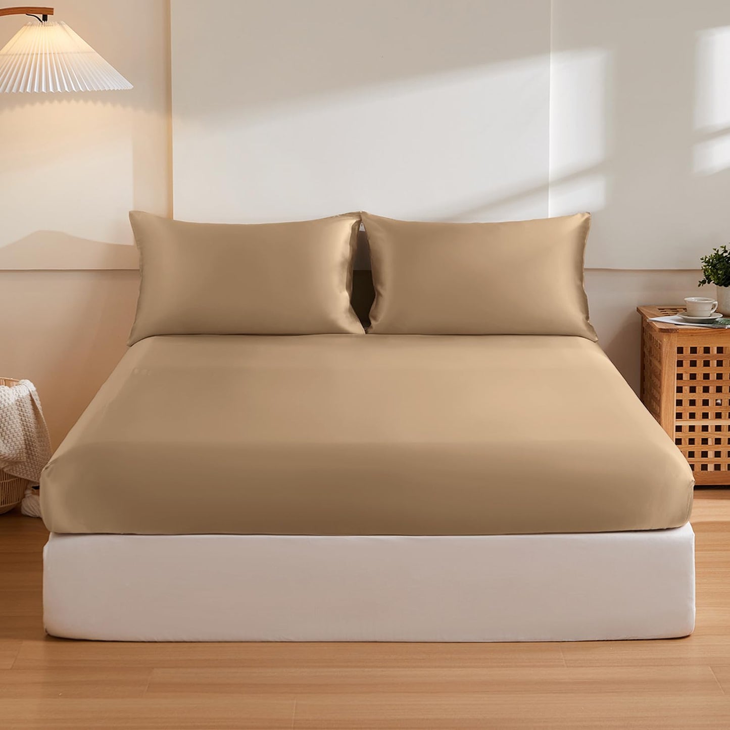 Mulberry Silk Fitted Sheet Set with Deep Pocket