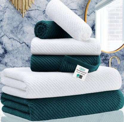 Cotton Bathroom Towel Gift Set 6-Piece Collection