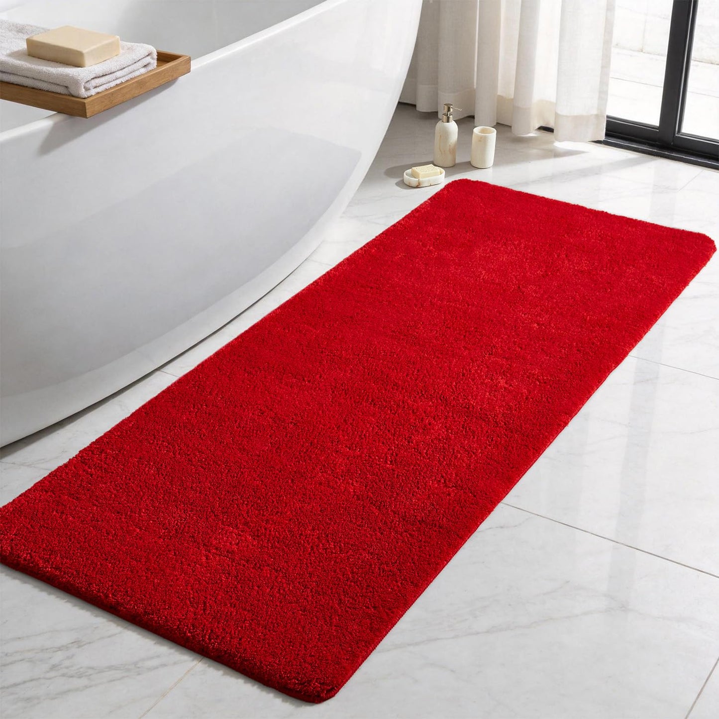 Ultra Soft Absorbent Bath Mat with Rubber Backing