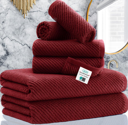 Cotton Bathroom Towel Gift Set 6-Piece Collection