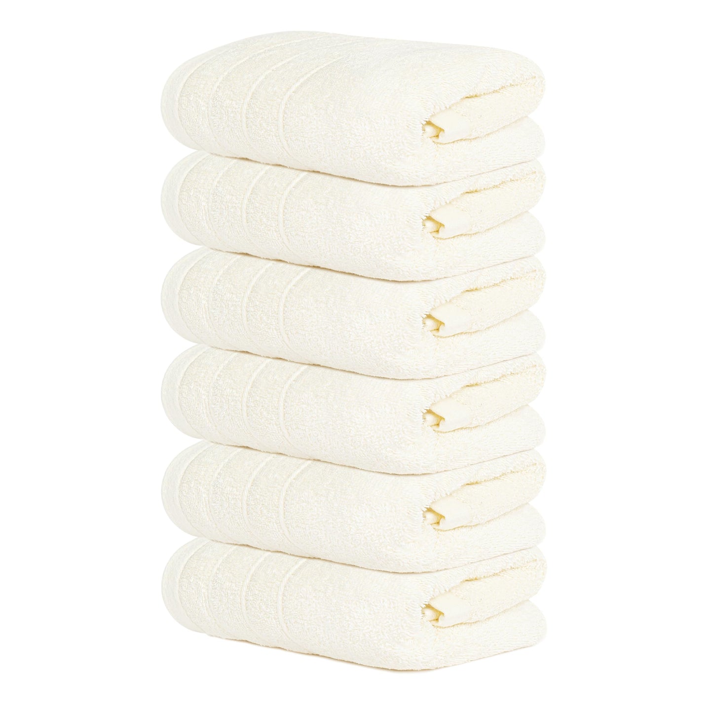 Soft Cotton Hand Towel Set Quick-Dry 6-Pack