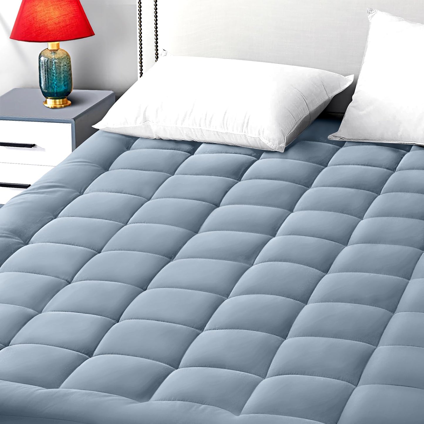 Cotton Pillow Top Mattress Pad Deep Pocket Cover