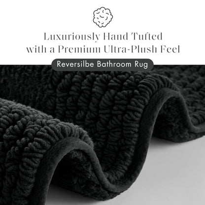 Luxury Cotton Tufted Bath Rug with Reversible Design