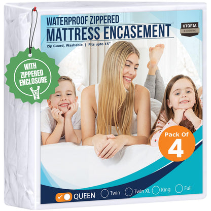 Waterproof Zippered Mattress Encasement Bed Protection