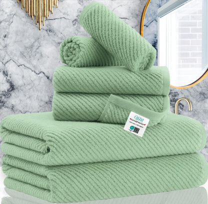 Cotton Bathroom Towel Gift Set 6-Piece Collection
