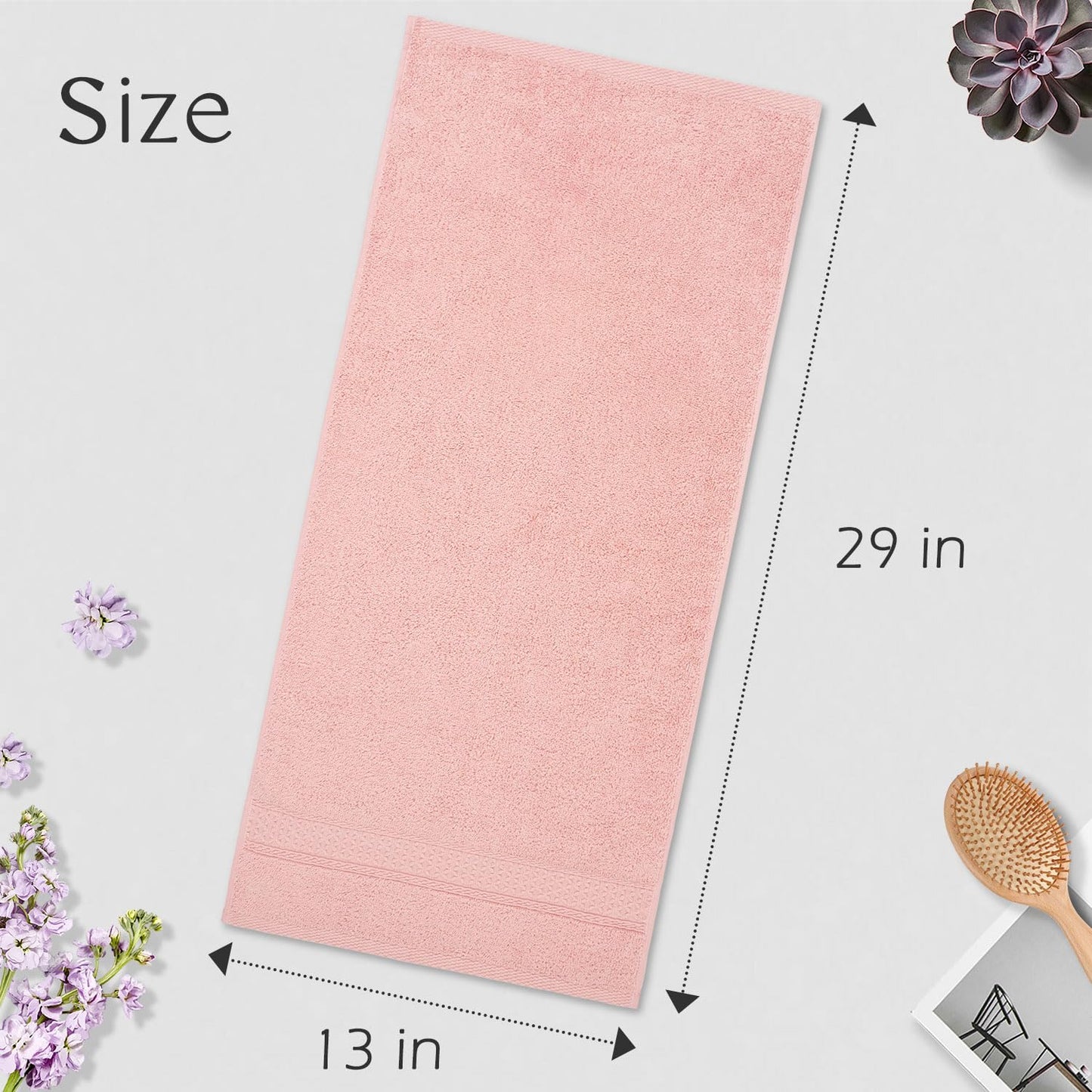 Cotton Hand Towel Set Assorted Colors 6-Pack
